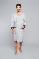 Gabriel Long Sleeve Bathrobe - Melange/Graphite