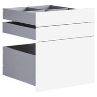 Hom`in SADA ZÁSUVEK, vysoce lesklá bílá, 45,3/50,3/46,8 cm