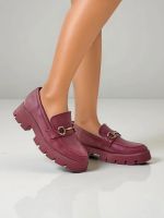 Resti Eleganckie mokasyny damskie Bordo
