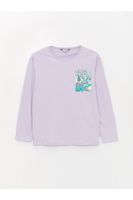 LC Waikiki Crew Neck Printed Long Sleeve Girls' T-Shirt