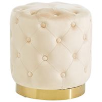 Xora TABURETKA, drevo, kov, textil, 37,5/40/37,5 cm