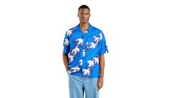 Dedicated Shirt Marstrand The Phoenix Blue Pánske - Košeľa Dedicated - Modrá - 22724-L - Size: L