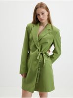Green women's wrap mini dress VILA Mya - Women's