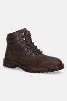 Nubukové topánky Tommy Hilfiger CLEATED HILFIGER WRM HOOK BOOT