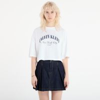 T-shirt Calvin Klein Jeans Ss Cropped Boxy Heri Tee White XS