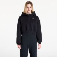 Bluza Nike Sportswear Phoenix Fleece Women's Oversized Cropped Henley Hoodie Black/ Sail XL