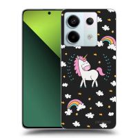 Silikónový čierny obal pre Xiaomi Redmi Note 13 Pro 5G - Unicorn hviezdne nebo