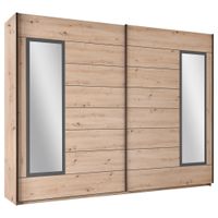 Carryhome SKRIŇA SO ZRKADLOM, dub artisan, 270/210/65 cm