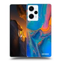 Silikónový čierny obal pre Xiaomi Poco F5 - Rainbow