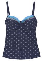LASCANA Tankini top  plava / mornarsko plava / nebesko plava / travnato zelena