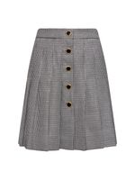 Houndstooth Wool & Lurex Mini Skirt
