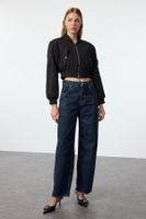 Trendyol Dark Blue High Waist Barrel Baggy Jeans