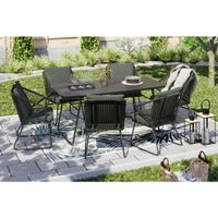 Ambia Garden ZOSTAVA ZÁHRADNÉHO NÁBYTKU kov, plast, sklo, textil