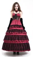 Damenkleid DEVIL FASHION - Red Gothic Sexy Retro XXS