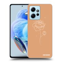 Silikónový čierny obal pre Xiaomi Redmi Note 12 4G - Peonies