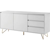 Livetastic ŠIROKÁ KOMODA, bílá, 150/70/40 cm