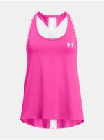 Tmavo ružové športové tielko Under Armour Knockout Tank