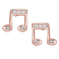 Olivie Strieborné náušnice NOTY ROSE 5058