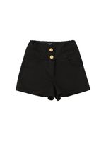 Cotton Twill Shorts W/ Buttons
