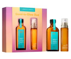 Darčeková sada olejovej starostlivosti a nočného telového séra Moroccanoil Good-To-Glow Duo + darček zadarmo