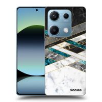 Silikónový čierny obal pre Xiaomi Redmi Note 14S - Black & White geometry