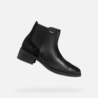 Black Women's Ankle Boots Geox Camexia NP ABX - Ladies