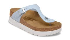 Birkenstock Gizeh Flex Platform Nubuck Leather Regular Fit Baby Blue Dámske - Sandále Birkenstock - Modrá - 1031217-7.5 - Size: 7.5