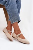 Baleríny Adelora s řemínkem a zlatou přezkou