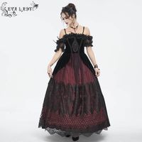 Damenkleid DEVIL FASHION - Black and Red Gothic XXL