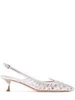 45mm I Love Vivier Metallic Slingbacks