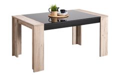 Jedálenský stôl vivo - dub šedý/čierna