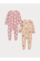 LC Waikiki 2-Piece Crew Neck Long Sleeve Baby Girl Zippered Jumpsuit