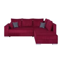 P & B ROHOVÁ SEDAČKA, textil, kompozitné drevo, červená