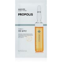 Missha Mascure Propolis vyživujúca plátienková maska pre citlivú a podráždenú pleť 28 ml