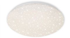 LED stropní svítidlo Briloner / Ø 37,5 cm / hvězdné nebe / 22 W / kov / plast / 2200 lm / IP20 / bílá