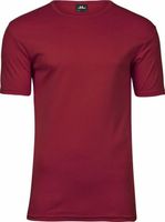 Tee Jays Vysokogramážové pevné pánské slim-fit triko Interlock 220 g/m Barva: červená tmavá, Velikost: 3XL TJ520