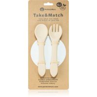 Petite&Mars Take&Match Silicone Cutlery Besteck Desert Sand 6 m+ 2 St.