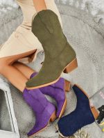 Kowbojskie buty zamszowe damskie Resti