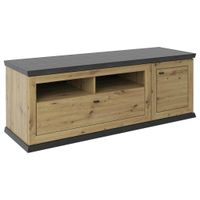 Hom`in SKRINKA POD TV, tmavosivá, dub artisan, 150/55,6/50 cm