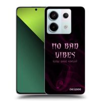 Silikónový čierny obal pre Xiaomi Redmi Note 13 Pro 5G - No bad vibes