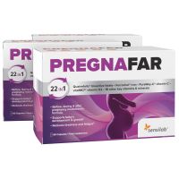 PregnaFar 3er Pack - Schwangerschaftsvitamine mit 400 μg Folsäure Quatrefolic®, Eisen Ferrochel®, Jod & weiteren Nährstoffen. 180 Kapseln | Sensilab