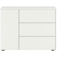 MID.YOU ŠIROKÁ KOMODA, biela, 105/80/37 cm