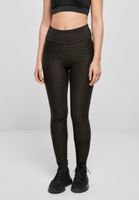 Women's high-waisted honeycomb leggings black