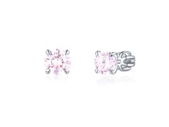 Olivie Strieborné 6mm náušnice PIPPI PINK 7960