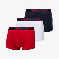 EA7 Emporio Armani Men's Knit 3-Pack Tr Marin/ Rosso Lac/ Bian M