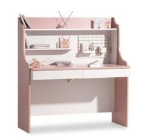 Písací stôl so zásuvkami viviana - ružová, bílá