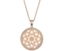 Preciosa Pozlacený náhrdelník s krystaly Rosette 7239P00