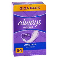 Always Dailies intimky Extra Protect Long Plus, Giga Pack 54 ks