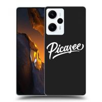 Silikónový čierny obal pre Xiaomi Poco F5 - Picasee - old logo - white
