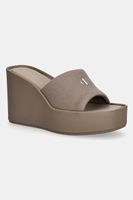 Calvin Klein papuci wedges pentru femei WEDGE 70 SNDL CANV MG